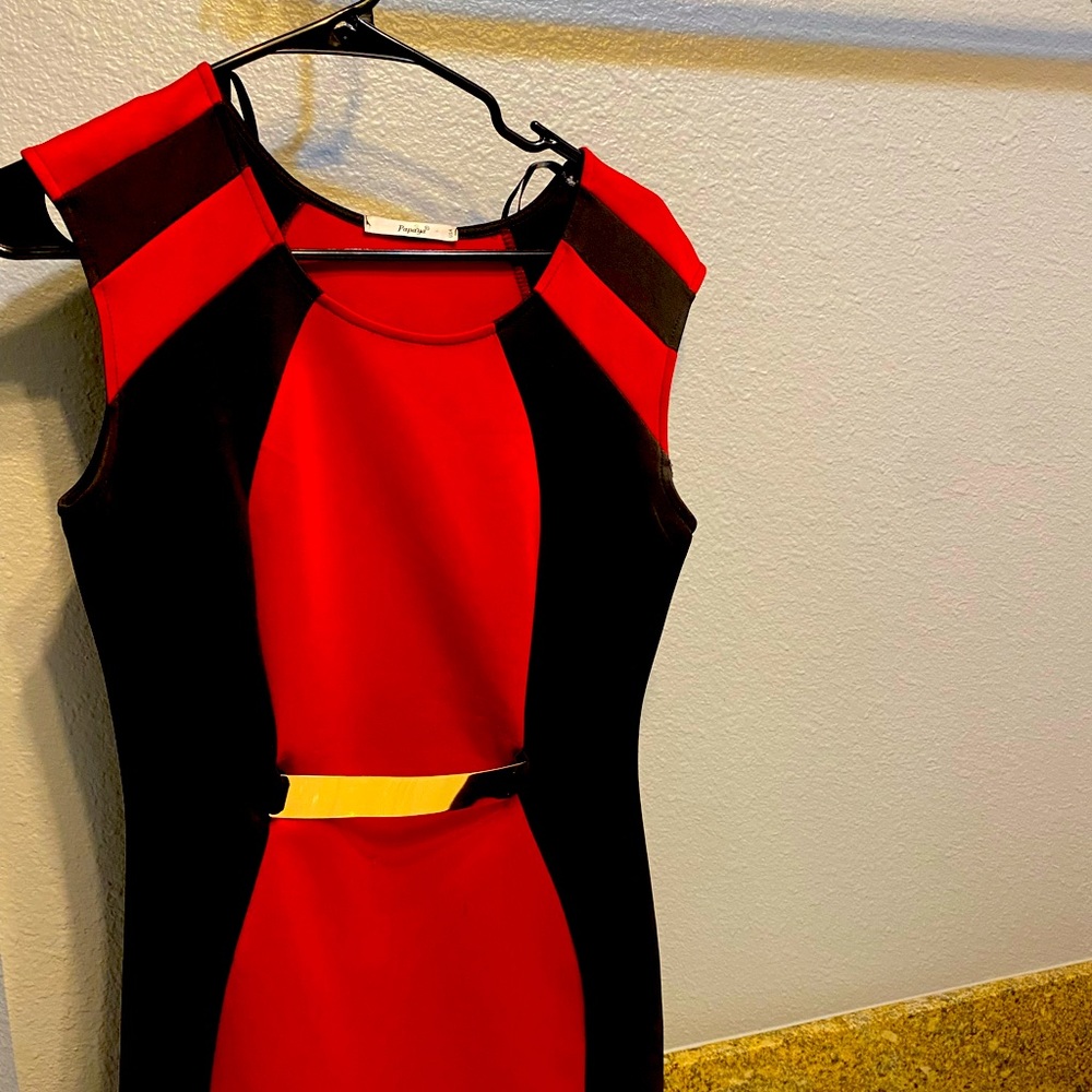 Red and Black Dress